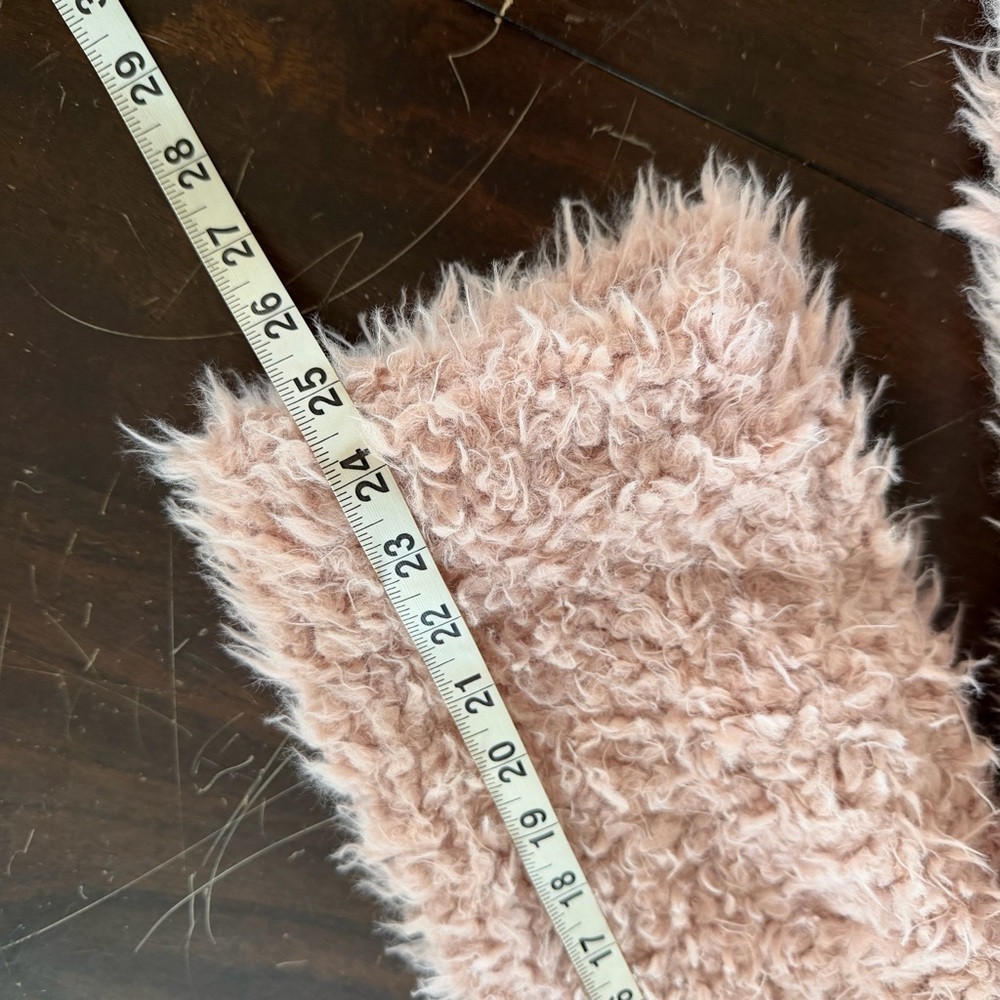 Wild Fable Pink Whimsigoth Fairycore open front coat faux fur Size Large - Picture 6 of 8